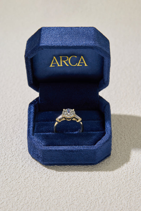 3.07CT Exist Round Cut in 14K Yellow Gold