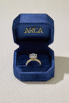 5.02CT Certate Infinity Round Cut in 14K Yellow Gold