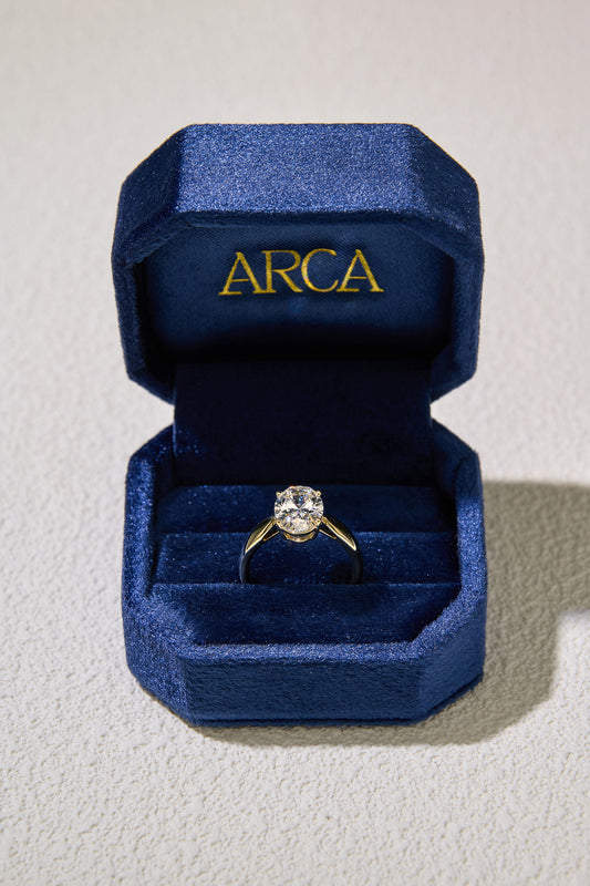 3.05CT Merge Oval Cut in 14K Yellow Gold
