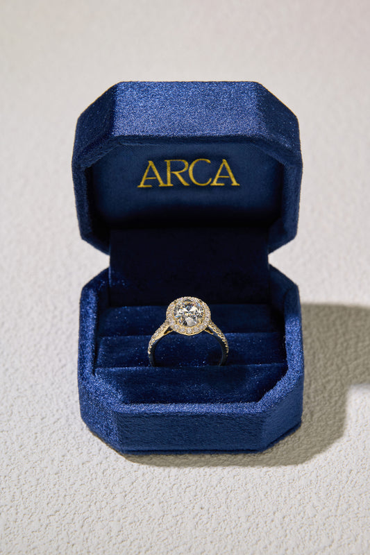 3.07CT More Than Halo Oval Cut in 14K Yellow Gold