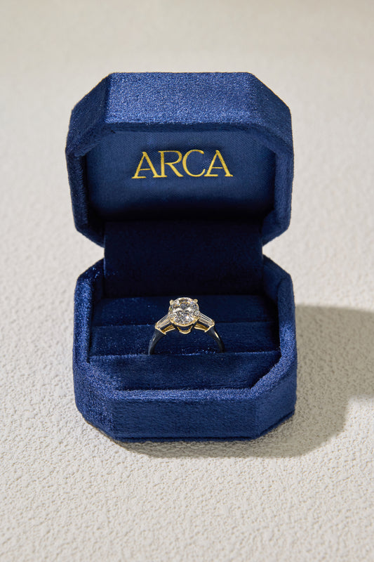 3.08CT Exist Oval Cut in 14K Yellow Gold