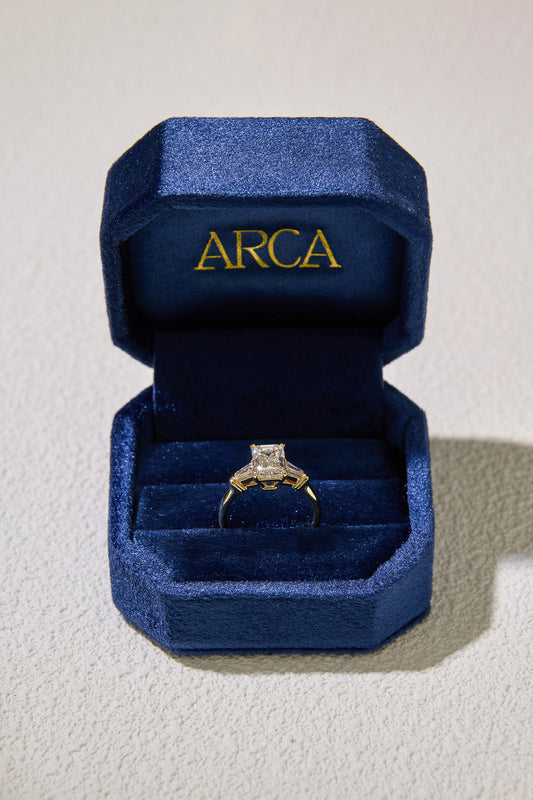 2.13CT Exist Emerald Cut in 18K Yellow Gold