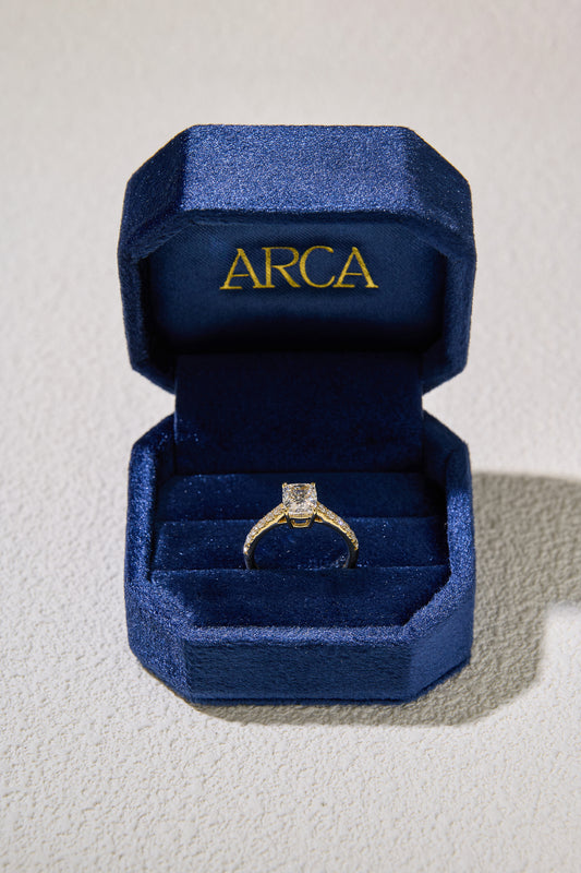 1.56CT More Than Long Cushion Cut in 18K Yellow Gold