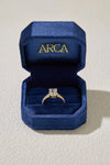 3.00CT More Than Long Cushion Cut in 18K Yellow Gold