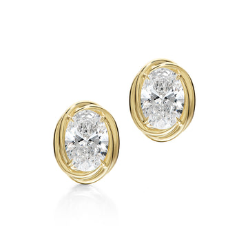 Intertwined Oval Studs