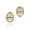 Thick Bezel Oval Stud