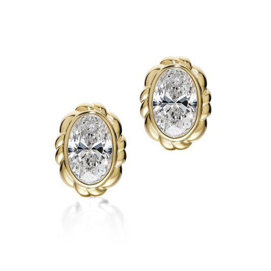 Croissant Oval Studs