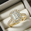 More Than Halo Emerald Cut