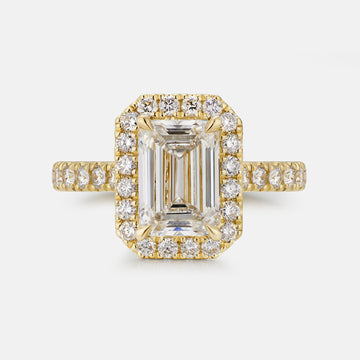 More Than Halo Emerald Cut