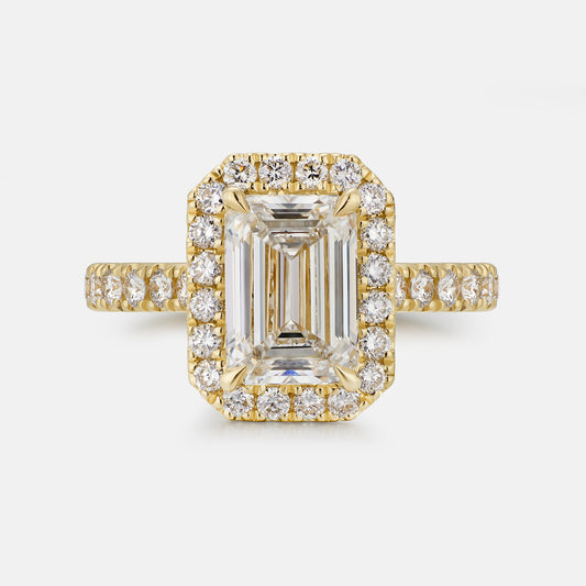 More Than Halo Emerald Cut