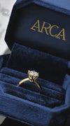 1.55CT Certate Round Cut in 18K Yellow Gold