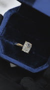 3.02CT Certate Long Cushion Cut in 18K Yellow Gold