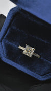 3.01CT More Than Princess Cut in 18K Yellow Gold
