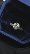 3.03CT Certate Infinity Round Cut in 14K Yellow Gold