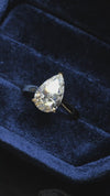 3.05CT Certate Pear Cut in 18K Yellow Gold