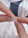Vine Twisted Ring Long Cushion Cut