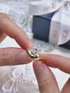 Curved Chunky Ring Oval Cut