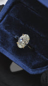 3.01CT Certate Oval Cut in 18K Yellow Gold